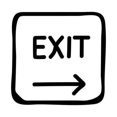 Web çıkış simgesi. Vektör çizim