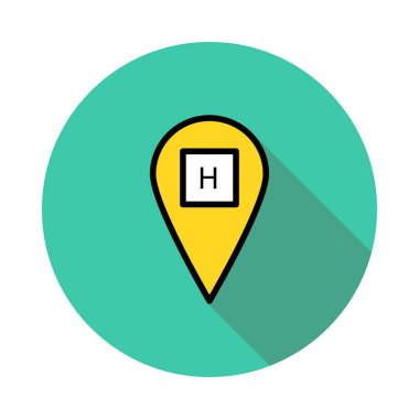 İşaretçi düz simgesi, vektör çizim 