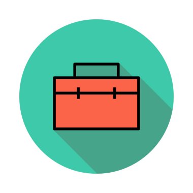 Seyahat renk simgesi beyaz arka planda, vektör çizim 