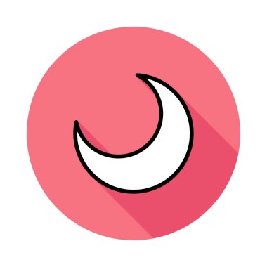 Web simgesi, vektör çizim moon 