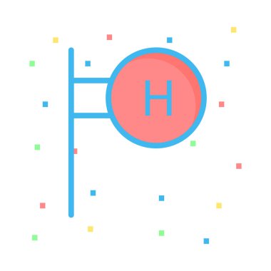 İşaretçi düz simgesi, vektör çizim 