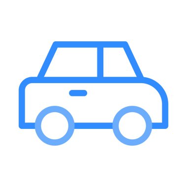 Araba düz simgesi beyaz arka plan, vektör, illüstrasyon izole 