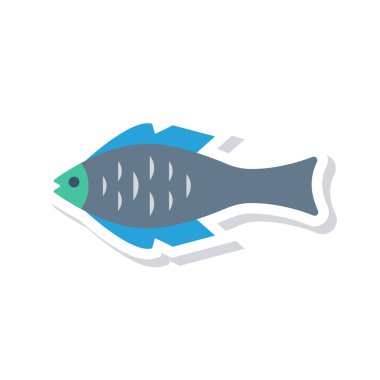 balığı web simge vektör çizim 