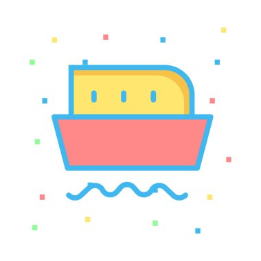 Gemi simgesi vektör illüstrasyonu 