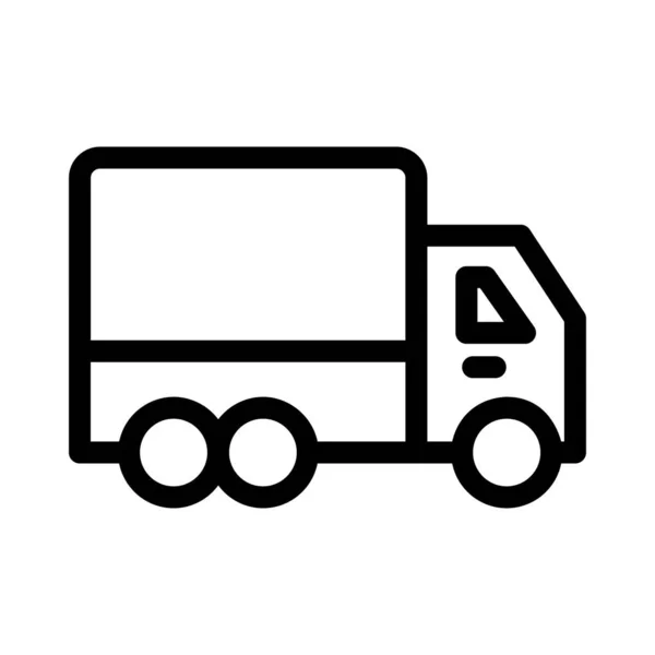 Φορτηγό Απομονωμένο Λευκό Φόντο — Διανυσματικό Αρχείο