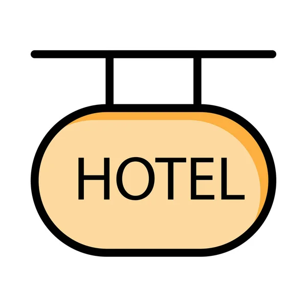 Εικονογράφηση Διανύσματος Πινακίδας Ξενοδοχείου — Διανυσματικό Αρχείο