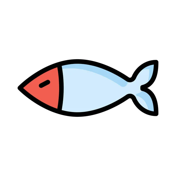 Balık Simgesi Vektör Illüstrasyonu — Stok Vektör