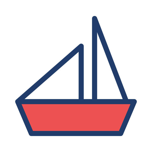 cruise ship flat icon isolated on white background, vector, illustration
