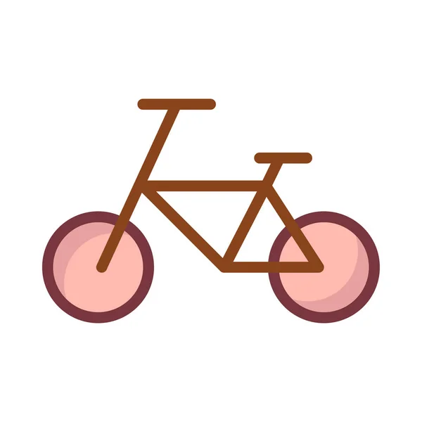 Bici Icono Plano Aislado Sobre Fondo Blanco Vector Ilustración — Archivo Imágenes Vectoriales