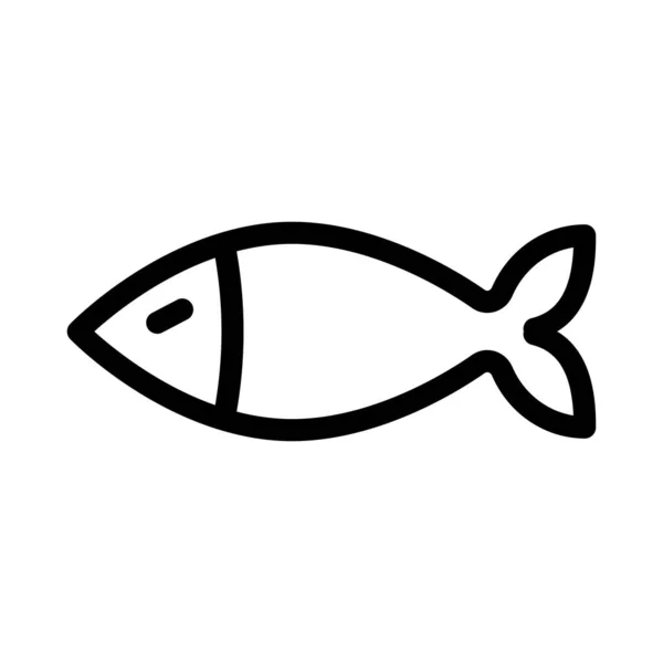 Icono Pescado Vector Ilustración — Archivo Imágenes Vectoriales