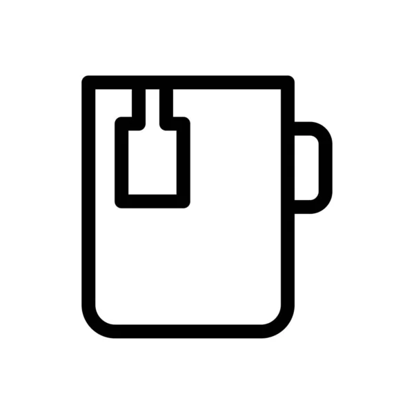 Drink Lijn Pictogram Vector Illustratie — Stockvector