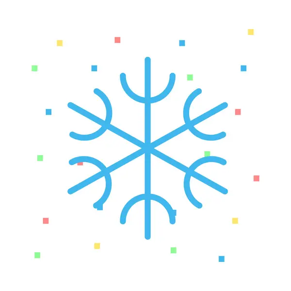 Copo Nieve Icono Vector Ilustración — Archivo Imágenes Vectoriales