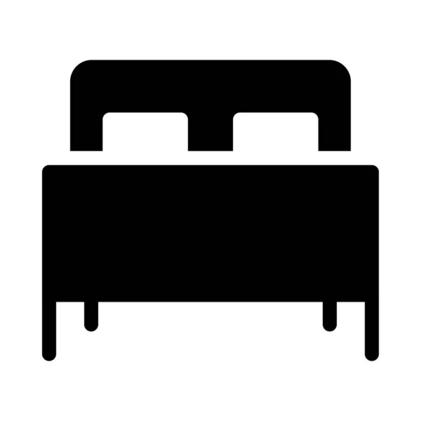 Απομονωμένο Αντικείμενο Των Επίπλων Κρεβάτι Σημάδι — Διανυσματικό Αρχείο