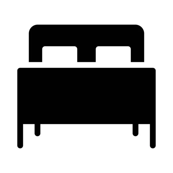 Objeto Aislado Los Muebles Signo Cama — Vector de stock