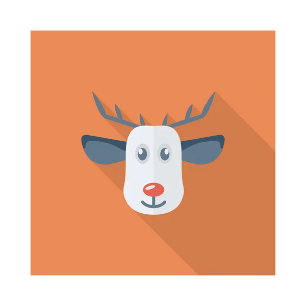 Reindeer Web Icon Vector Illustration — Stock Vector