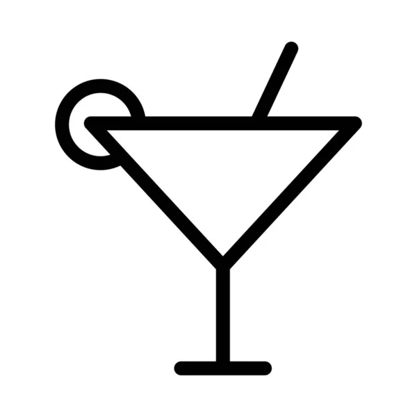 Значок Линии Напитка Векторная Иллюстрация — стоковый вектор