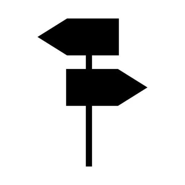 Signpost Ícone Plano Vetor Ilustração — Vetor de Stock