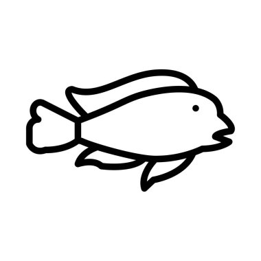 balığı web simge vektör çizim 