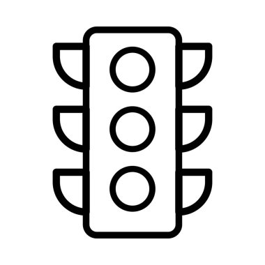 Trafik ışıkları web simgesi, vektör çizim 