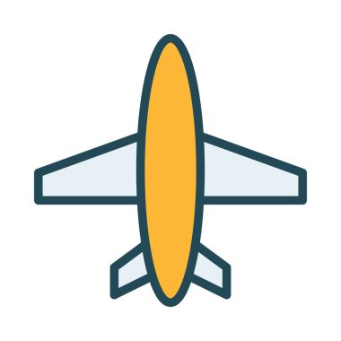  izole, uçak vektör çizim