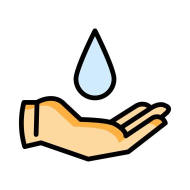 El ve açılan web simgesi, vektör çizim 