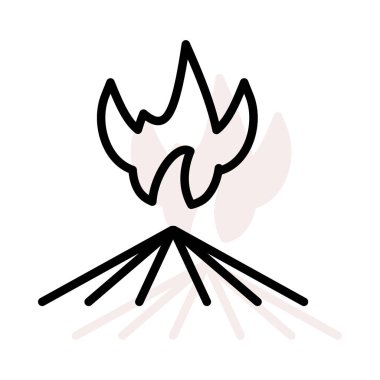 kamp web simgesi, vektör çizim 