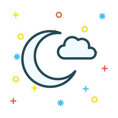 Web simgesi, vektör çizim moon 