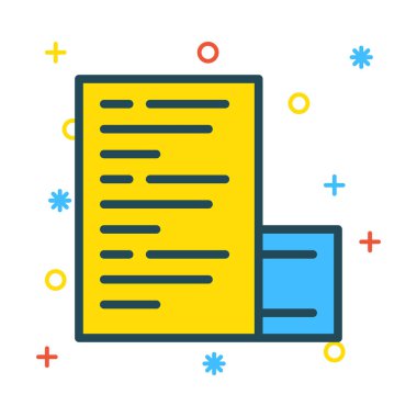 belge web simgesi, vektör illüstrasyonu 