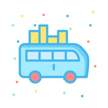 Beyaz arka plan üzerinde izole van