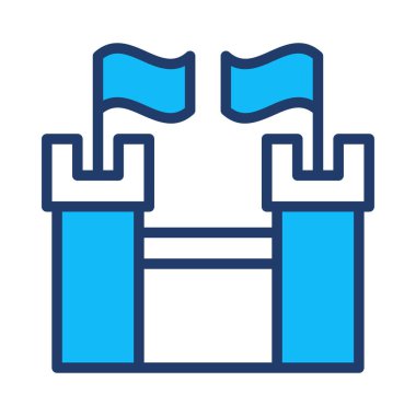 Castle Web simgesi, vektör illüstrasyonu 