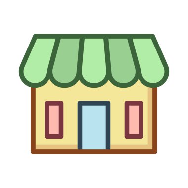 Dükkanı web simge vektör çizim 