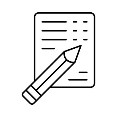 dosya ve kalem web simgesi, vektör çizim 