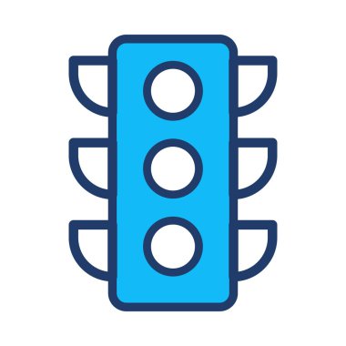 Trafik ışıkları web simgesi, vektör çizim 