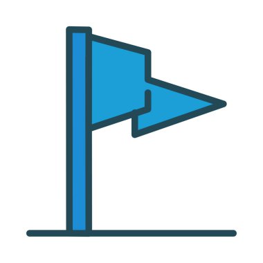 bayrak web simgesi, vektör illüstrasyonu 