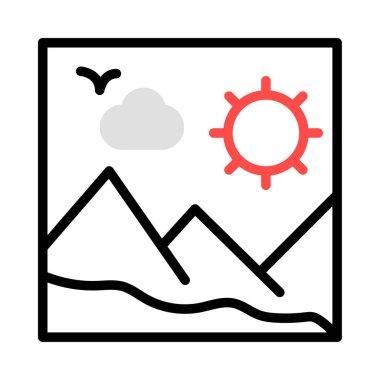 resim simgesi vektör illüstrasyonu 