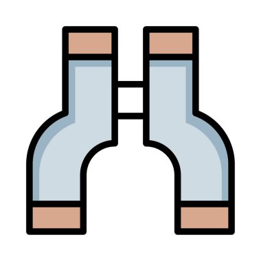 dürbün web simgesi, vektör çizim 