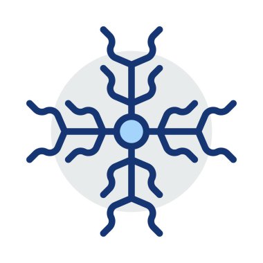 Beyaz arka plan, vektör, illüstrasyon izole kar tanesi düz simgesi