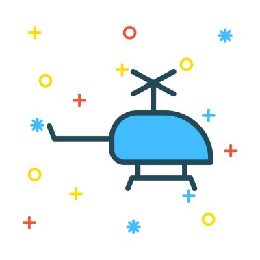 Helikopter web simge vektör çizim 