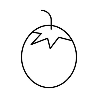 Patlıcan web simge vektör çizim  