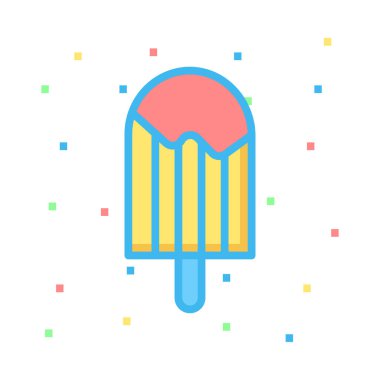 dondurma ikonu vektör illüstrasyonu