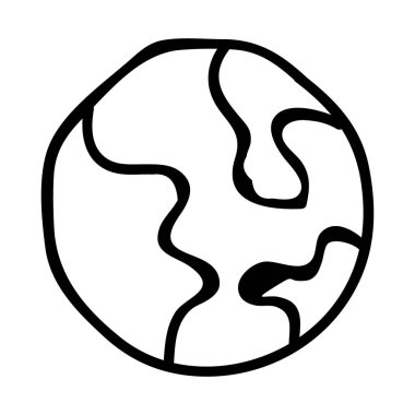 Dünya küre simge, simge, vektör çizim