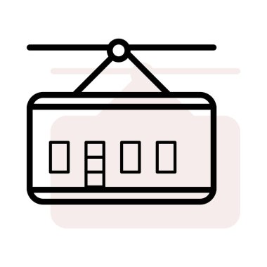 kablo yolu web simge vektör çizim 