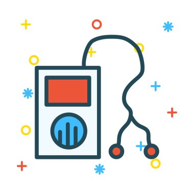 Player web simgesi, vektör çizim 