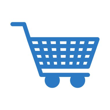 alışveriş sepeti düz simgesi, vektör