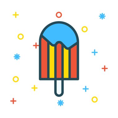 dondurma ikonu vektör illüstrasyonu