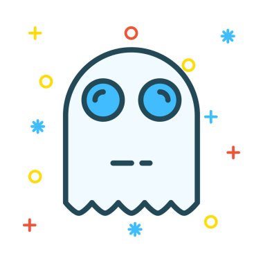 hayalet web simgesi, vektör çizim 