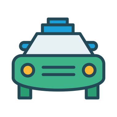 araba beyaz arka planda, vektör çizim 