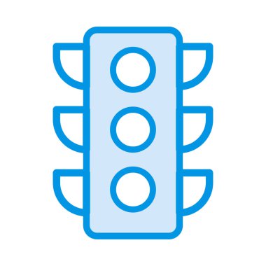 Trafik ışıkları web simgesi, vektör çizim 