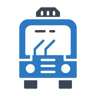 Beyaz arkaplanda izole edilmiş otobüs