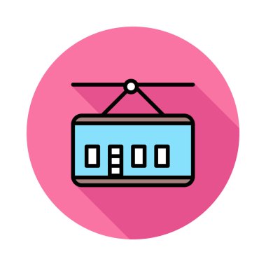 kablo yolu web simge vektör çizim 